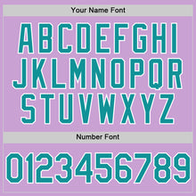 Load image into Gallery viewer, Custom Light Purple Teal-White Authentic Baseball Jersey
