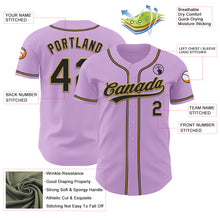 Load image into Gallery viewer, Custom Light Purple Black-Old Gold Authentic Baseball Jersey
