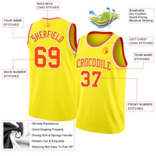 Load image into Gallery viewer, Custom Light Yellow Orange-White Authentic Basketball Jersey
