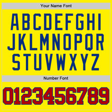 Load image into Gallery viewer, Custom Light Yellow Red-Royal Authentic Basketball Jersey
