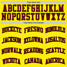 Load image into Gallery viewer, Custom Light Yellow Maroon-Black Authentic Basketball Jersey
