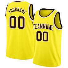 Load image into Gallery viewer, Custom Light Yellow Brown-White Authentic Basketball Jersey
