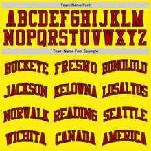 Load image into Gallery viewer, Custom Light Yellow Red-Navy Authentic Basketball Jersey
