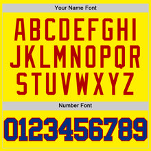 Load image into Gallery viewer, Custom Light Yellow Royal Red-White Authentic Basketball Jersey
