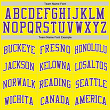 Load image into Gallery viewer, Custom Light Yellow Purple-White Authentic Basketball Jersey
