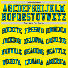 Load image into Gallery viewer, Custom Light Yellow Teal-Black Authentic Basketball Jersey
