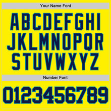 Load image into Gallery viewer, Custom Light Yellow Navy-Teal Authentic Basketball Jersey
