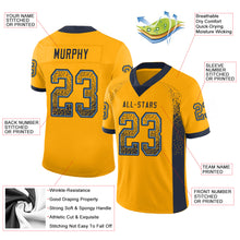 Load image into Gallery viewer, Custom Gold Navy-Powder Blue Drift Fashion Football Jersey
