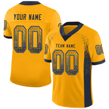 Load image into Gallery viewer, Custom Gold Navy-Powder Blue Drift Fashion Football Jersey
