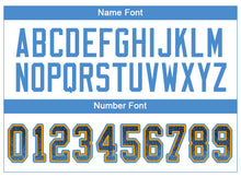 Load image into Gallery viewer, Custom Navy Powder Blue-Gold Drift Fashion Football Jersey
