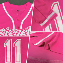 Load image into Gallery viewer, Custom Pink White Authentic Baseball Jersey
