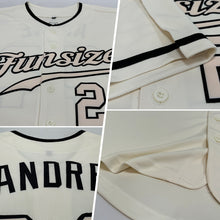 Load image into Gallery viewer, Custom Cream Cream-Black Authentic Baseball Jersey
