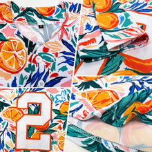 Load image into Gallery viewer, Custom White Orange 3D Pattern Design Fruit Authentic Baseball Jersey
