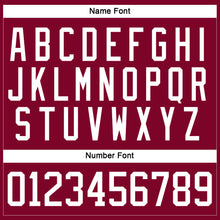 Load image into Gallery viewer, Custom Maroon White Hockey Lace Neck Jersey
