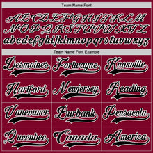 Load image into Gallery viewer, Custom Maroon Black-White Hockey Jersey
