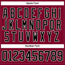 Load image into Gallery viewer, Custom Maroon Black-White Hockey Jersey

