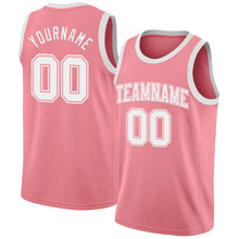 Load image into Gallery viewer, Custom Medium Pink White Authentic Basketball Jersey
