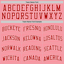 Load image into Gallery viewer, Custom Medium Pink Red-White Authentic Basketball Jersey
