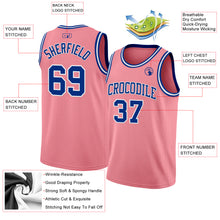 Load image into Gallery viewer, Custom Medium Pink Royal-White Authentic Basketball Jersey
