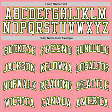 Load image into Gallery viewer, Custom Medium Pink White Black-Neon Green Authentic Basketball Jersey
