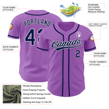 Load image into Gallery viewer, Custom Medium Purple Navy-White Authentic Baseball Jersey

