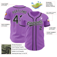 Load image into Gallery viewer, Custom Medium Purple Black-White Authentic Baseball Jersey

