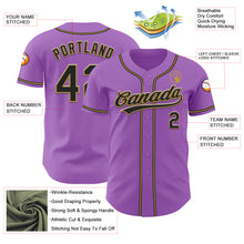 Load image into Gallery viewer, Custom Medium Purple Black-Old Gold Authentic Baseball Jersey
