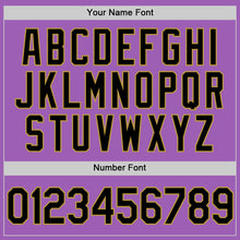 Load image into Gallery viewer, Custom Medium Purple Black-Old Gold Authentic Baseball Jersey
