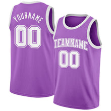 Load image into Gallery viewer, Custom Medium Purple White Authentic Basketball Jersey
