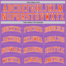 Load image into Gallery viewer, Custom Medium Purple Orange-White Authentic Basketball Jersey
