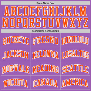 Custom Medium Purple Orange-White Authentic Basketball Jersey