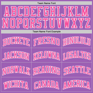 Custom Medium Purple Pink-White Authentic Basketball Jersey