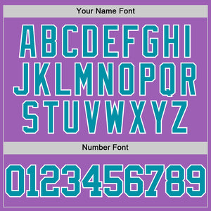 Custom Medium Purple Teal-White Authentic Basketball Jersey