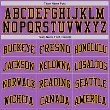 Load image into Gallery viewer, Custom Medium Purple Black-Gold Authentic Basketball Jersey
