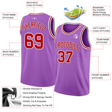 Load image into Gallery viewer, Custom Medium Purple Red-White Authentic Basketball Jersey
