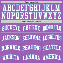Load image into Gallery viewer, Custom Medium Purple White-Light Blue Authentic Basketball Jersey
