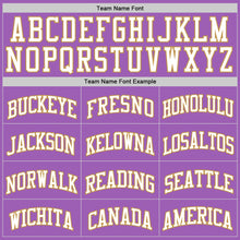 Load image into Gallery viewer, Custom Medium Purple White-Old Gold Authentic Basketball Jersey
