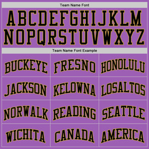 Custom Medium Purple Black-Old Gold Authentic Basketball Jersey