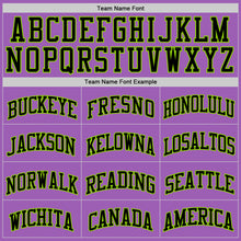 Load image into Gallery viewer, Custom Medium Purple Black-Neon Green Authentic Basketball Jersey

