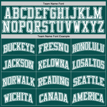 Load image into Gallery viewer, Custom Midnight Green White Authentic Basketball Jersey
