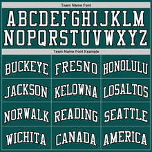 Load image into Gallery viewer, Custom Midnight Green White-Black Authentic Basketball Jersey
