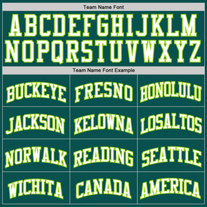 Custom Midnight Green White-Neon Green Authentic Basketball Jersey