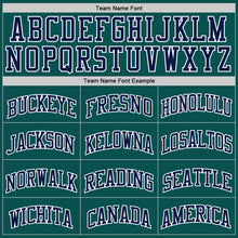 Load image into Gallery viewer, Custom Midnight Green Red White-Navy Authentic Basketball Jersey
