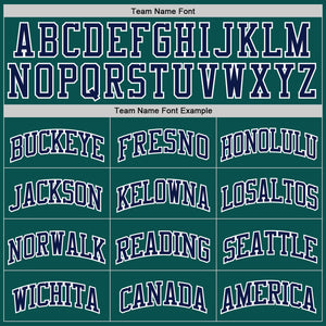 Custom Midnight Green Red White-Navy Authentic Basketball Jersey