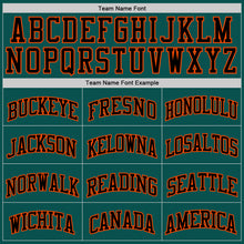 Load image into Gallery viewer, Custom Midnight Green Black-Orange Authentic Basketball Jersey

