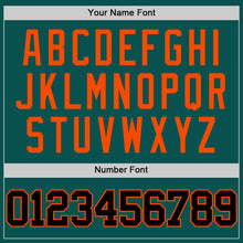 Load image into Gallery viewer, Custom Midnight Green Black-Orange Authentic Basketball Jersey
