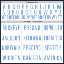 Load image into Gallery viewer, Custom Navy White-Light Blue Authentic Baseball Jersey
