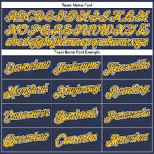 Load image into Gallery viewer, Custom Stitched Navy Gold-White Sports Pullover Sweatshirt Hoodie
