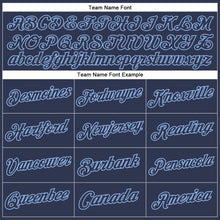 Load image into Gallery viewer, Custom Stitched Navy Light Blue Sports Pullover Sweatshirt Hoodie
