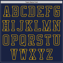 Load image into Gallery viewer, Custom Navy Gold Authentic Baseball Jersey
